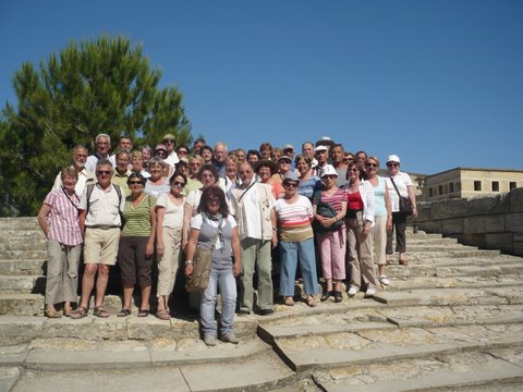 Photo du groupe de voyageurs en Crète et à Santorin